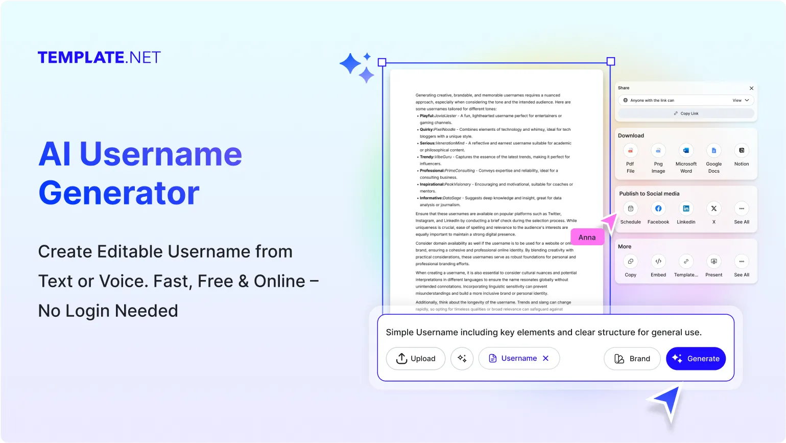  Free AI Username Generator, Unique Username Maker Online